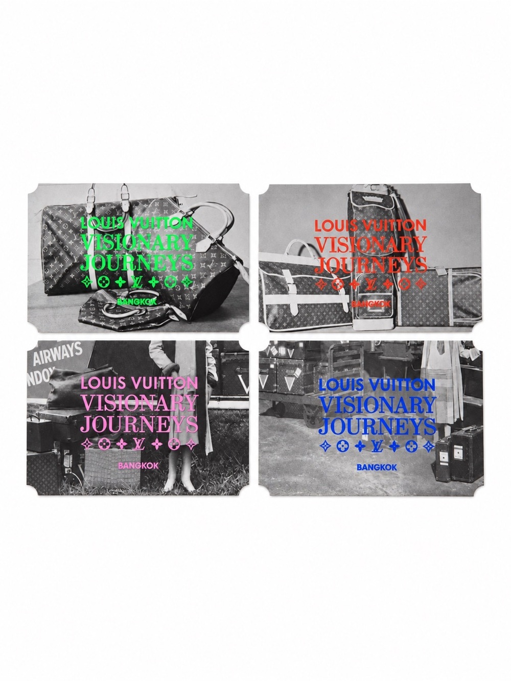 Louis Vuitton Visionary Journeys Bangkok Postcard Set of 4 Limited Edition NEW